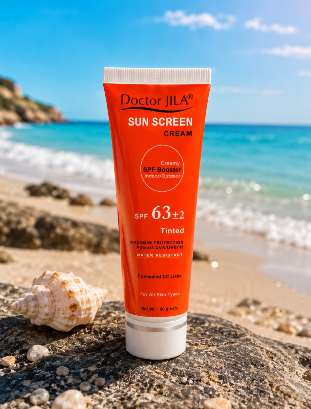 ضد آفتاب رنگی دکتر ژیلا مناسب انواع پوست spf63