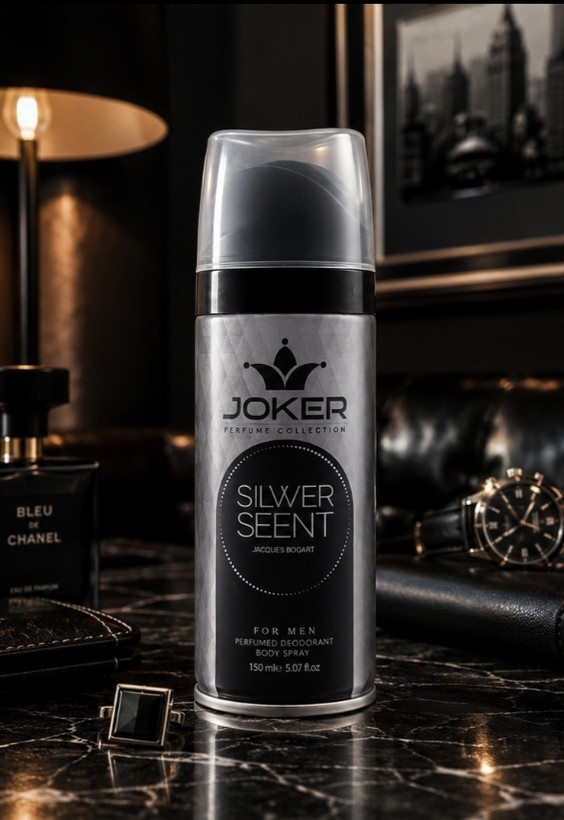 اسپری خوشبو کننده مردانه جوکر Silver Scent رایحه ماندگار و جذاب