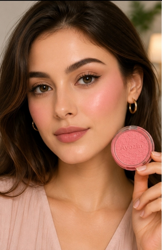 رژ گونه آیوزین شماره B2 رنگ صورتی طبیعی با جلوه مات